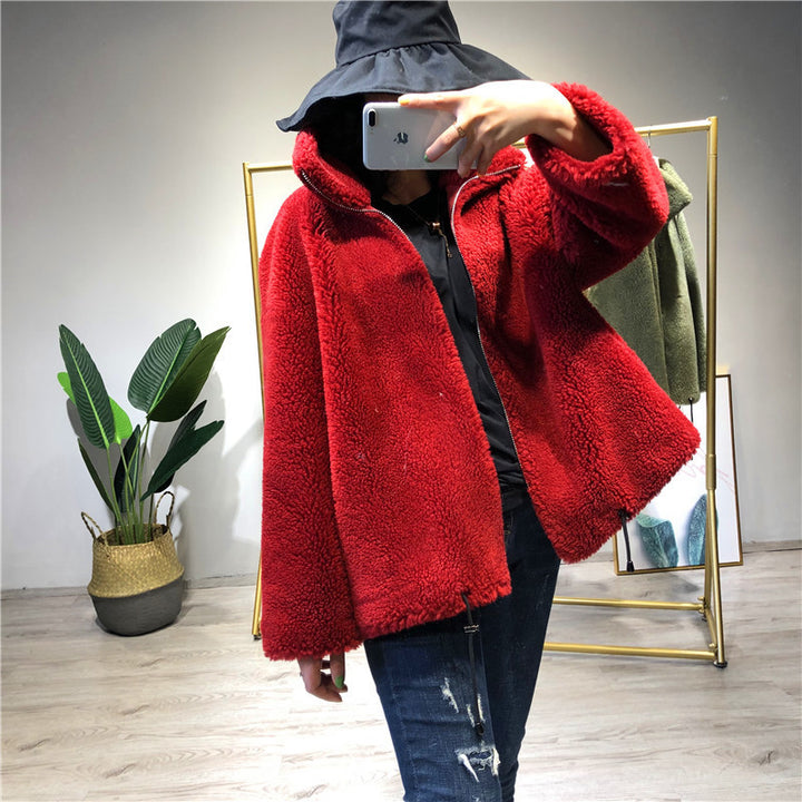 Women's comfortable and cozy fleece jacket with high collar Lune London