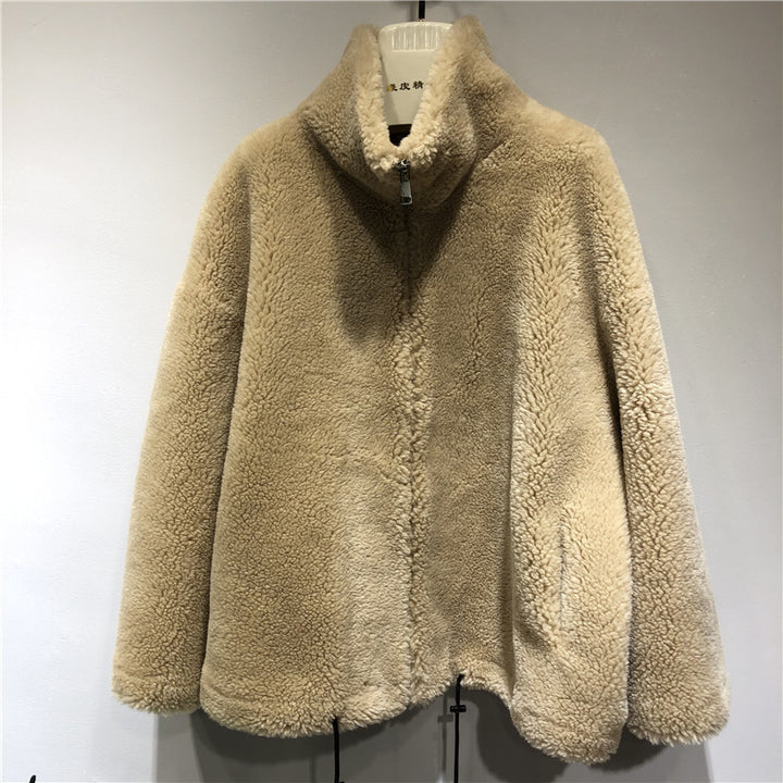 Women's comfortable and cozy fleece jacket with high collar Lune London