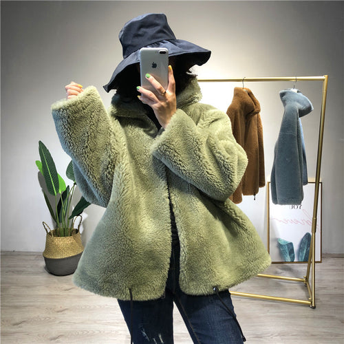 Women's comfortable and cozy fleece jacket with high collar Lune London