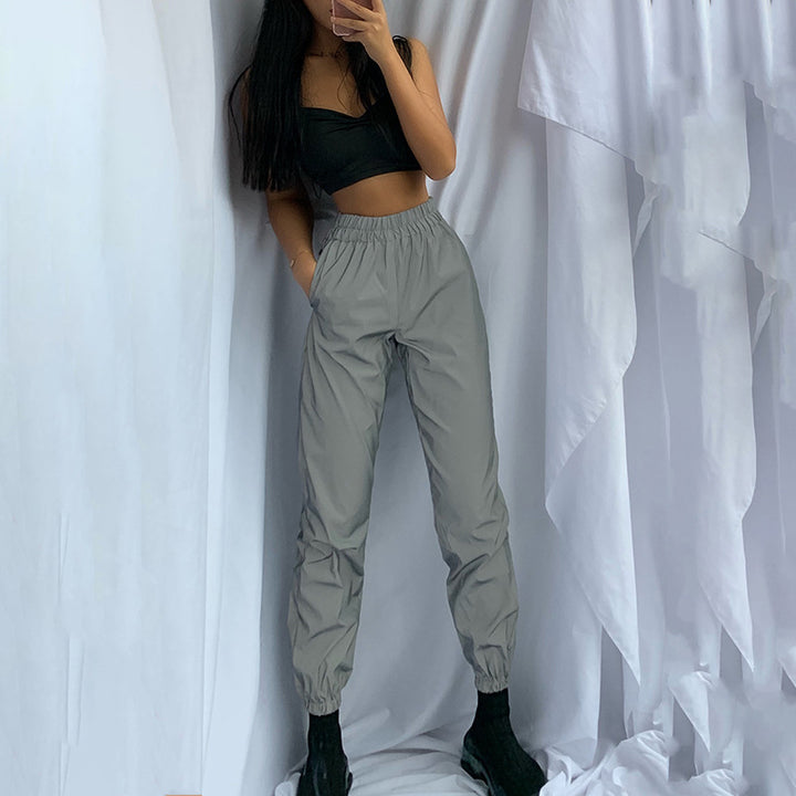 Pantalons décontractés pour femmes avec poches latérales et taille élastique Lune London