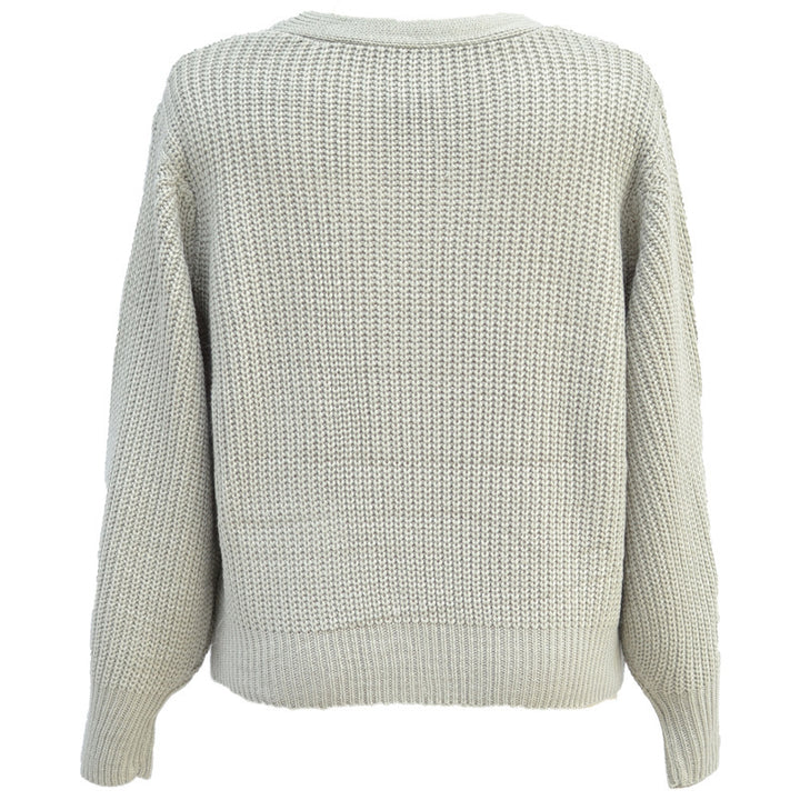 Thick wool sweater for women with button detail Lune London