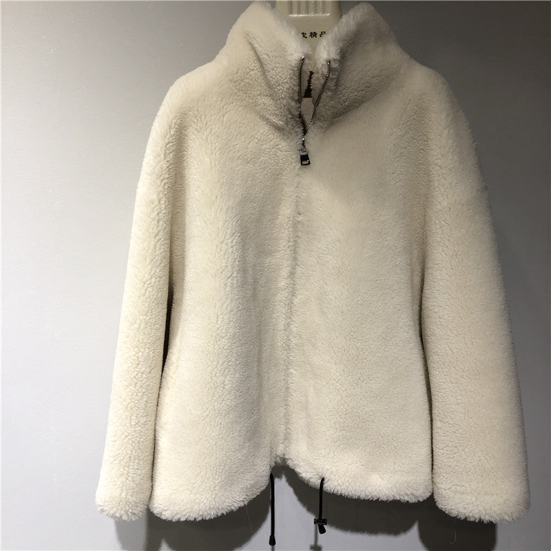 Women's comfortable and cozy fleece jacket with high collar Lune London