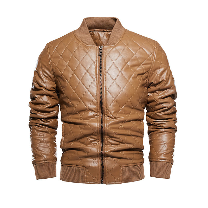 Quilted bomber jacket for men in faux leather Lune London