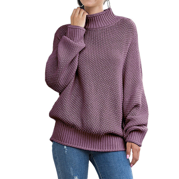 Chunky knit sweater for women with a high neck and relaxed fit Lune London