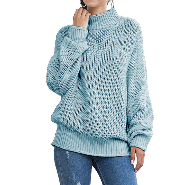 Chunky knit sweater for women with a high neck and relaxed fit Lune London