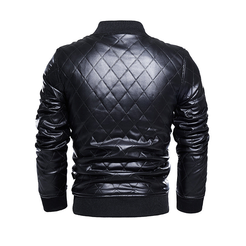 Quilted bomber jacket for men in faux leather Lune London
