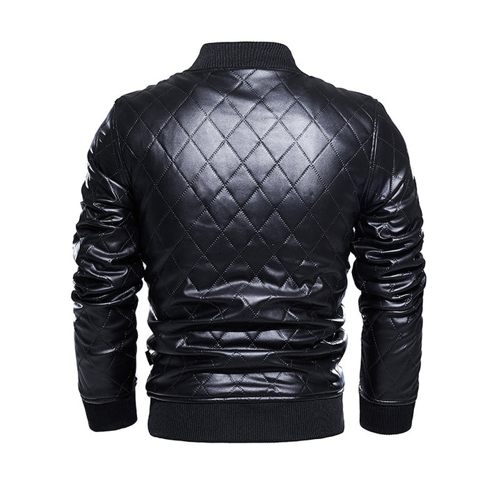 Quilted bomber jacket for men in faux leather Lune London