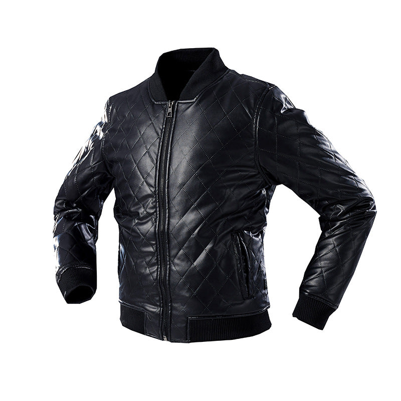 Quilted bomber jacket for men in faux leather Lune London
