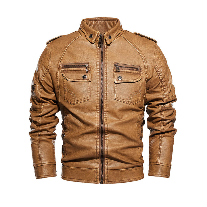 Casual leather jacket for men with multiple pockets Lune London