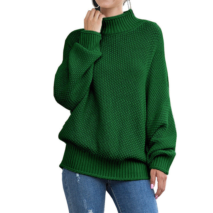 Chunky knit sweater for women with a high neck and relaxed fit Lune London