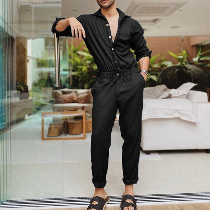 Men's Elegant Overall with Practical Pockets and Stylish Button Design Lune London
