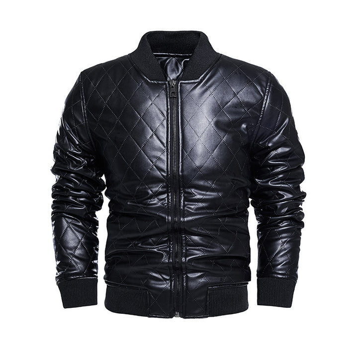Quilted bomber jacket for men in faux leather Lune London