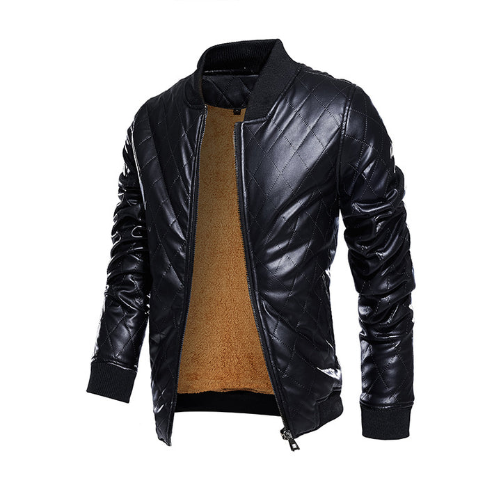 Quilted bomber jacket for men in faux leather Lune London