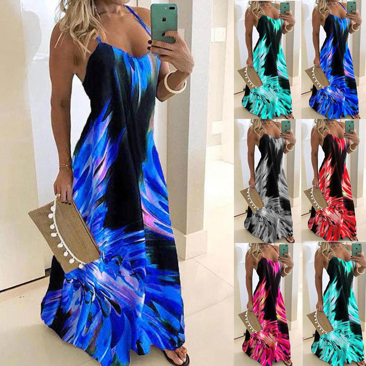 Robe maxi pour femmes avec bretelles spaghetti et dégradé moderne Chic & Stil