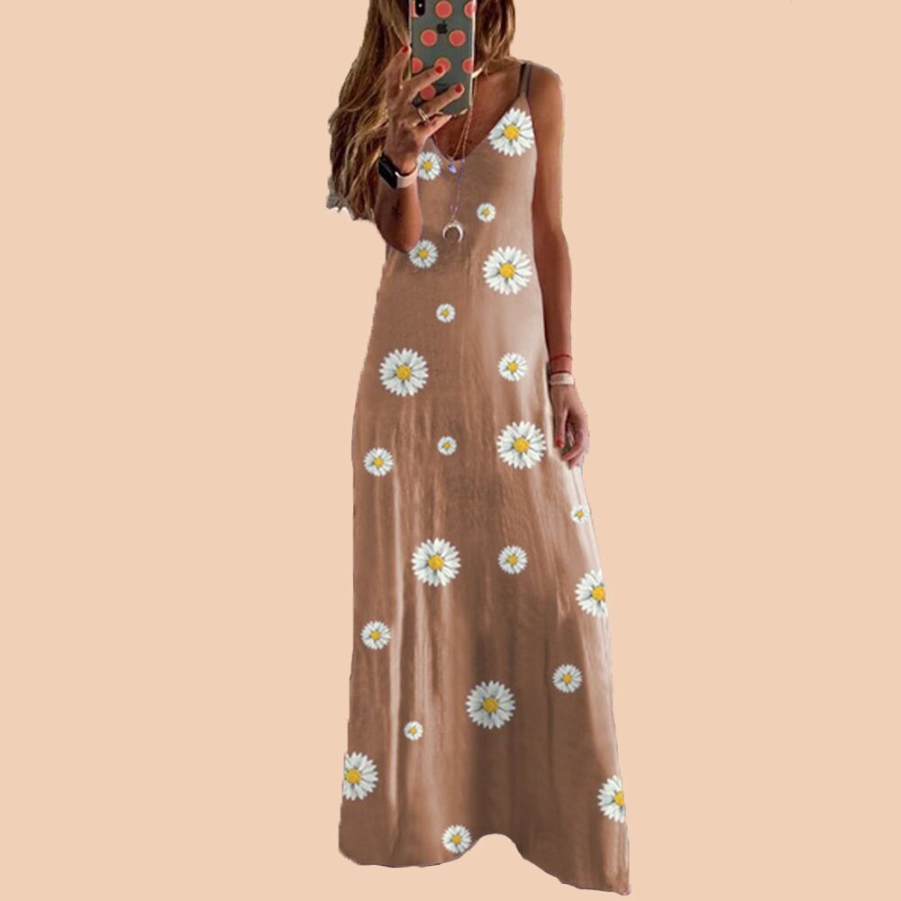 Lune London floral print sleeveless maxi dress
