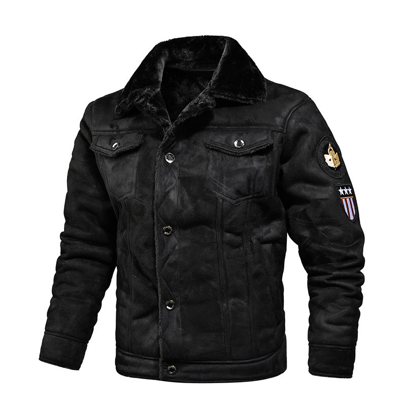 Leather jacket for men with warm fleece lining Lune London