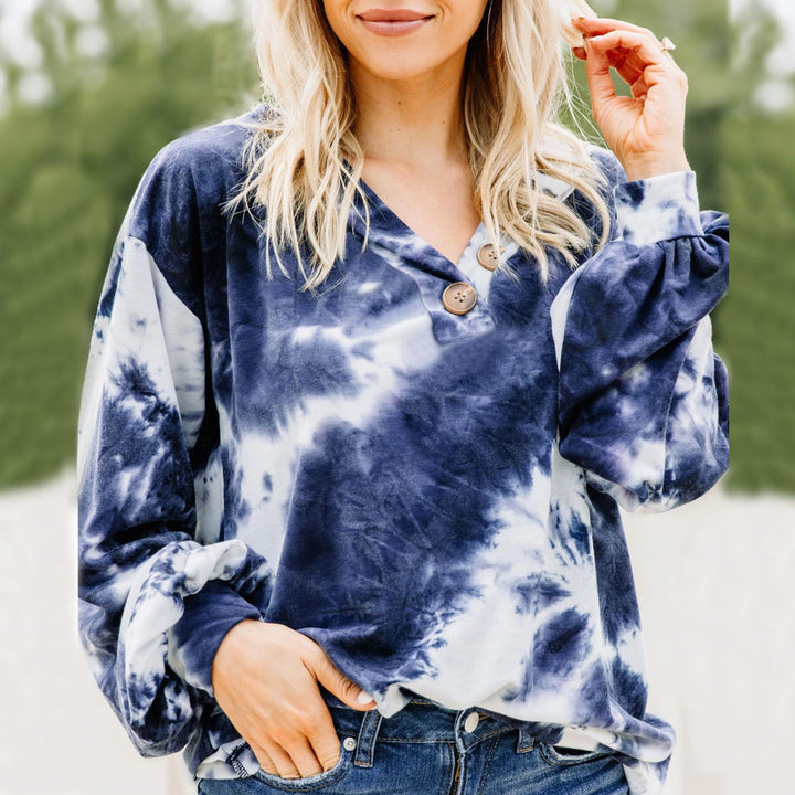 Ladies oversized casual shirt with button placket Lune London