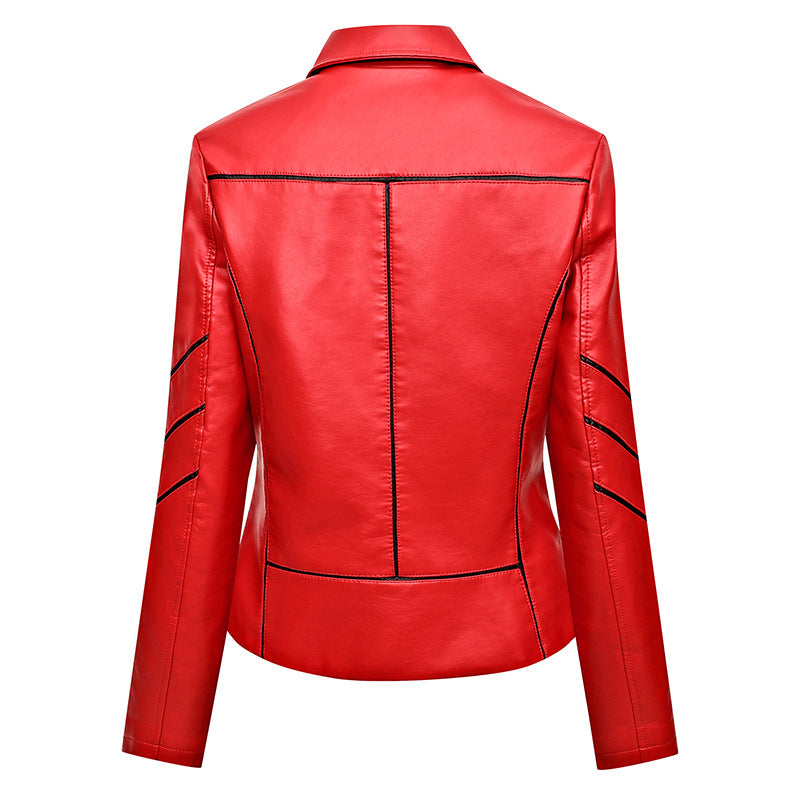 Chic and style faux leather jacket for women