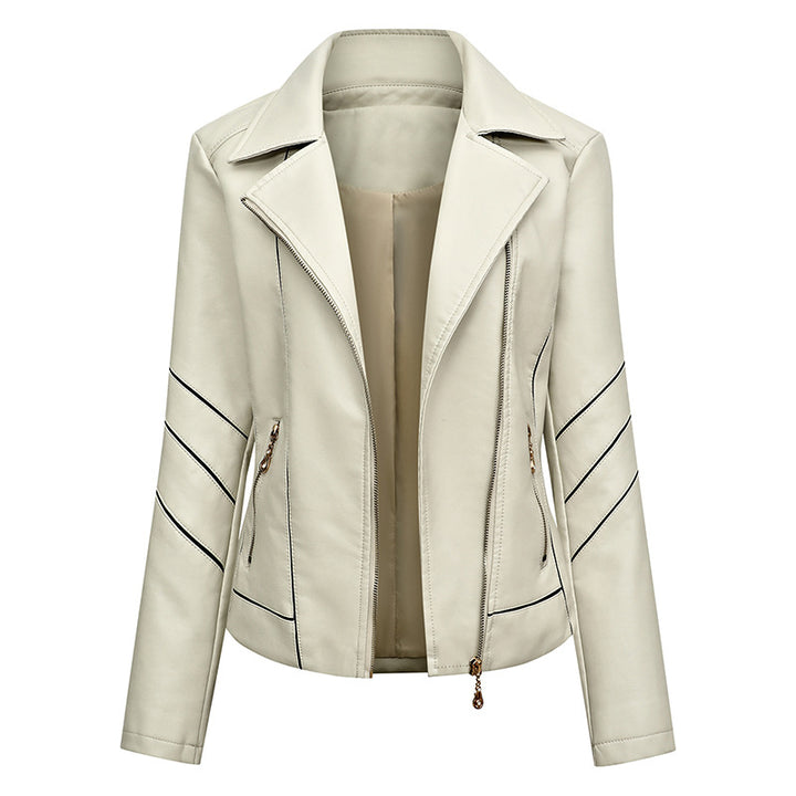 Chic and style faux leather jacket for women
