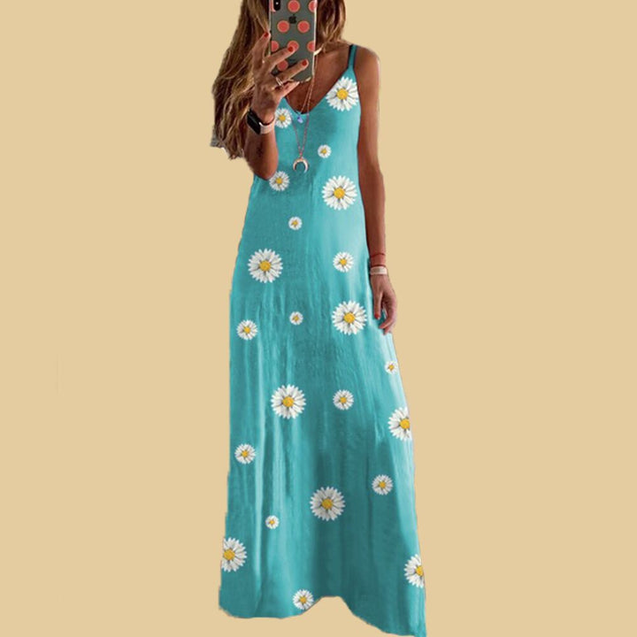 Lune London floral print sleeveless maxi dress