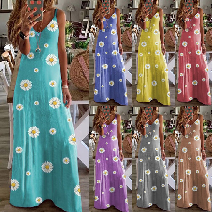 Lune London floral print sleeveless maxi dress