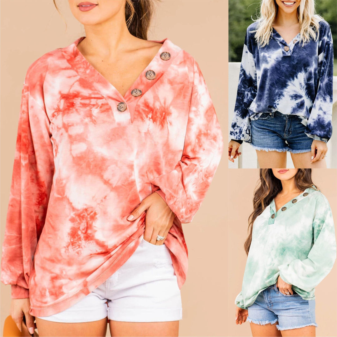 Ladies oversized casual shirt with button placket Lune London