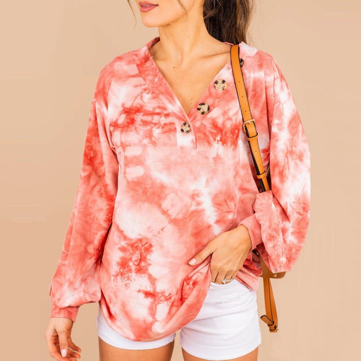 Ladies oversized casual shirt with button placket Lune London
