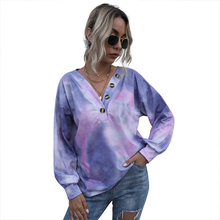 Pull surdimensionné pour femmes avec un décolleté en V profond et des détails de boutons élégants Chic & Stil