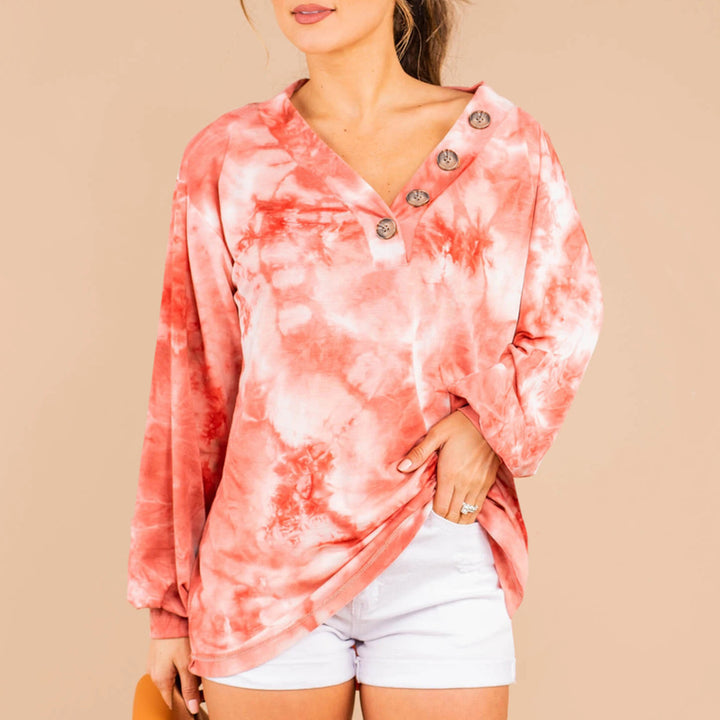 Ladies oversized casual shirt with button placket Lune London