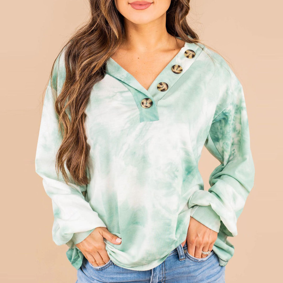 Ladies oversized casual shirt with button placket Lune London