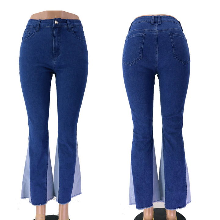 Casual women’s jeans with frayed hem Lune London