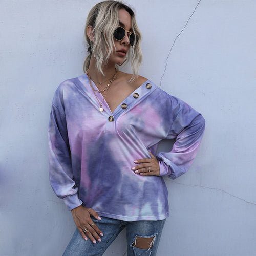 Pull surdimensionné pour femmes avec un décolleté en V profond et des détails de boutons élégants Chic & Stil