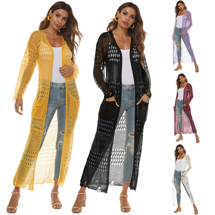 Women Lightweight Long Knit Duster Cardigan Lune London