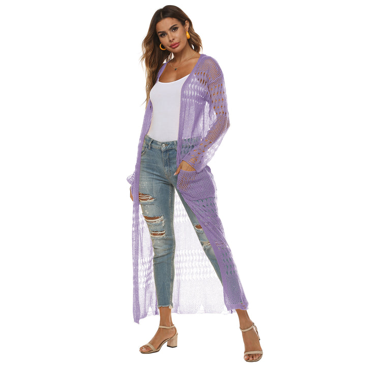 Women Lightweight Long Knit Duster Cardigan Lune London