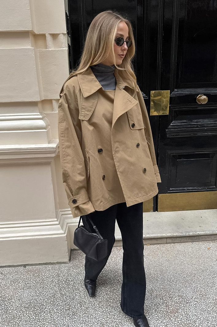 Lune London | Khaki Trench Collar Jacket