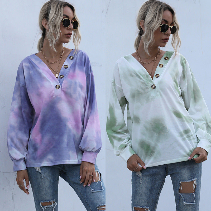 Pull surdimensionné pour femmes avec un décolleté en V profond et des détails de boutons élégants Chic & Stil