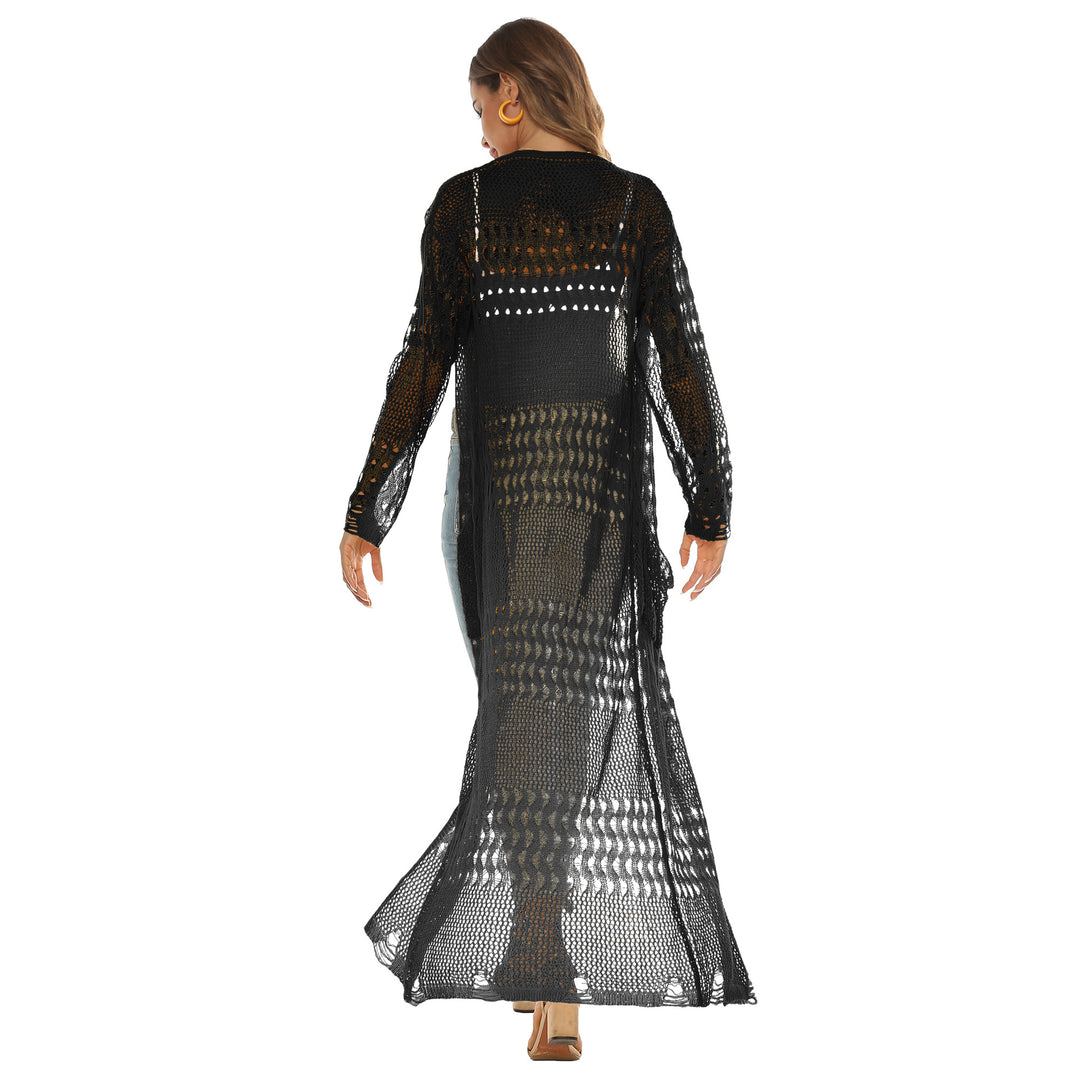 Women Lightweight Long Knit Duster Cardigan Lune London