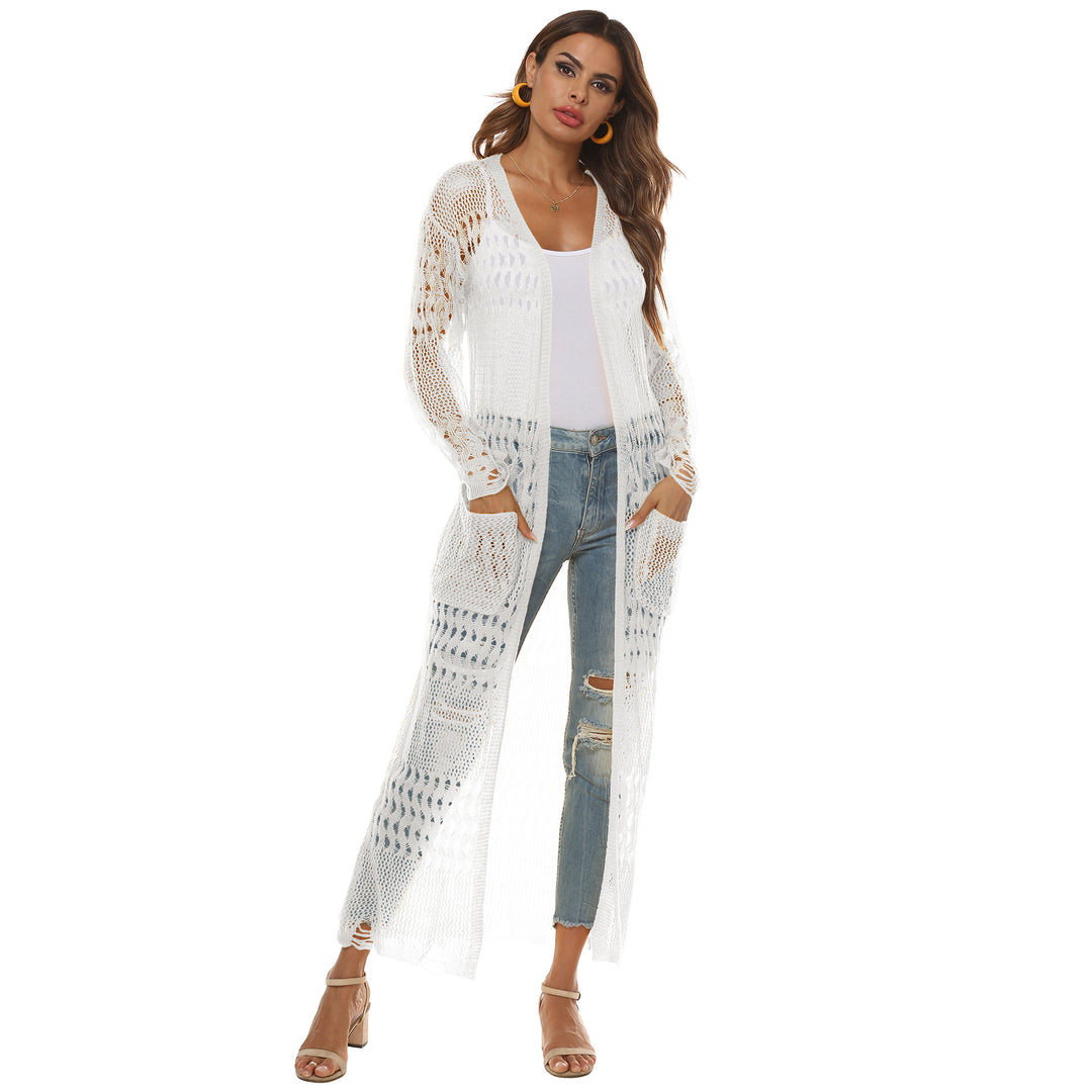 Women Lightweight Long Knit Duster Cardigan Lune London