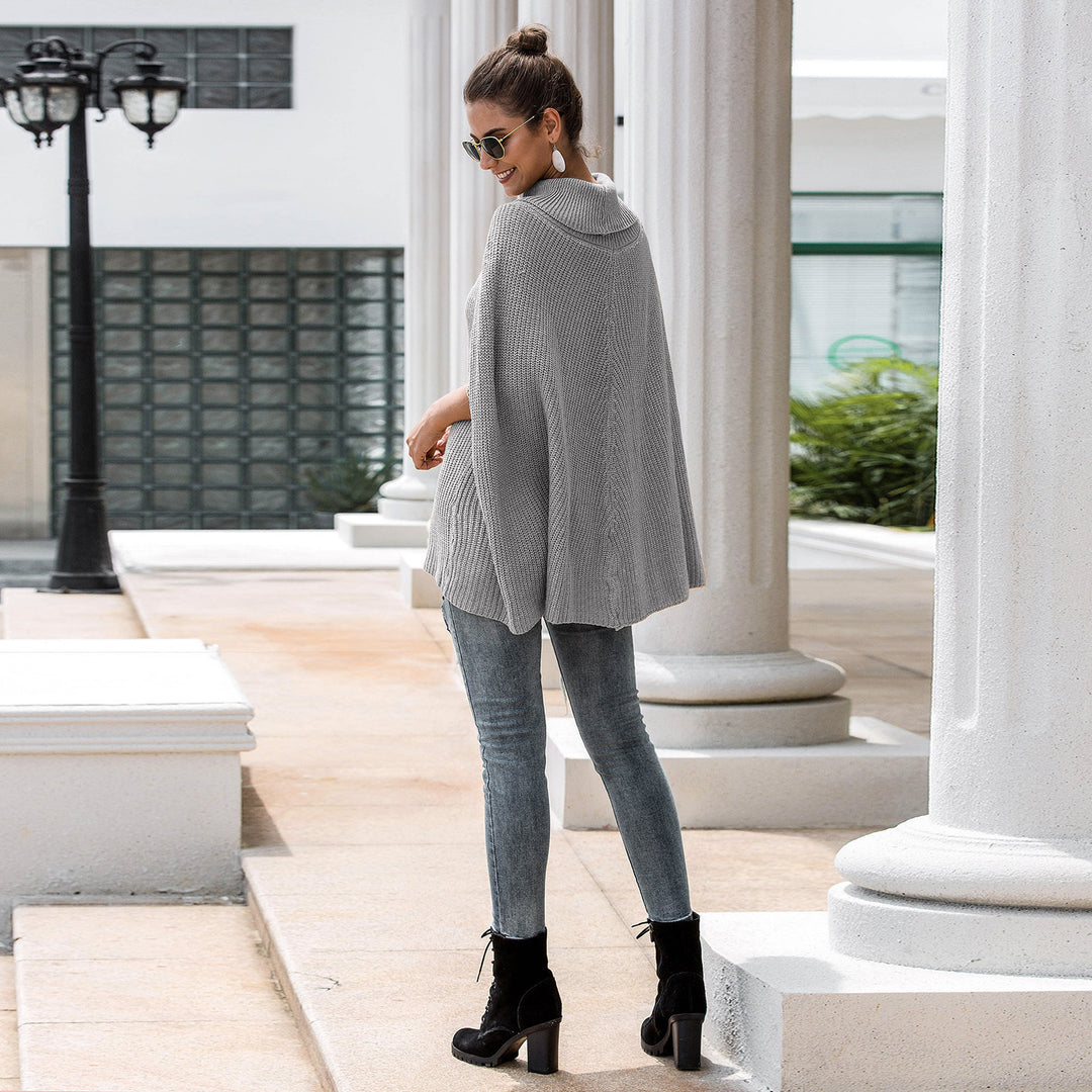 Ladies knitted poncho with a trendy design and high-quality finish Lune London