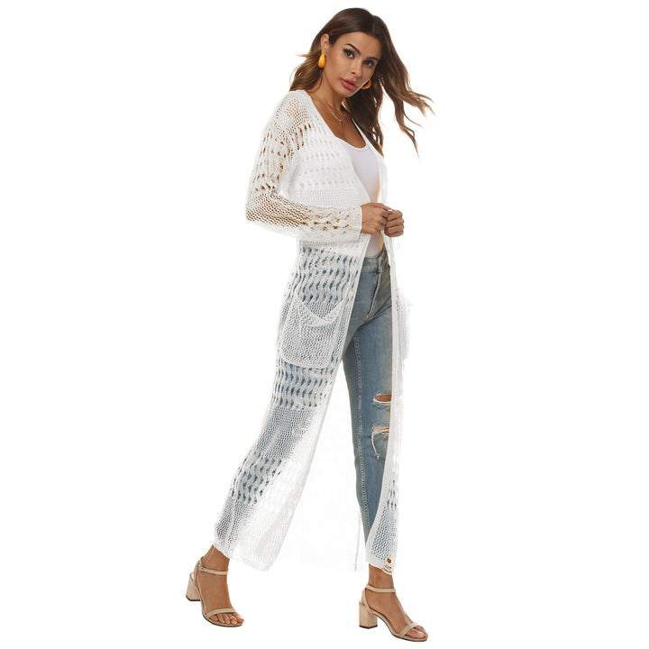 Women Lightweight Long Knit Duster Cardigan Lune London