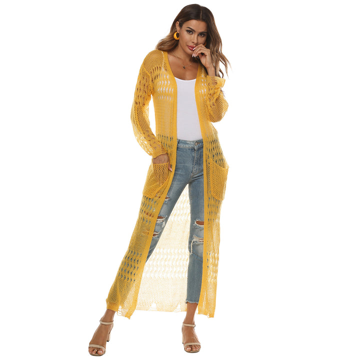 Women Lightweight Long Knit Duster Cardigan Lune London