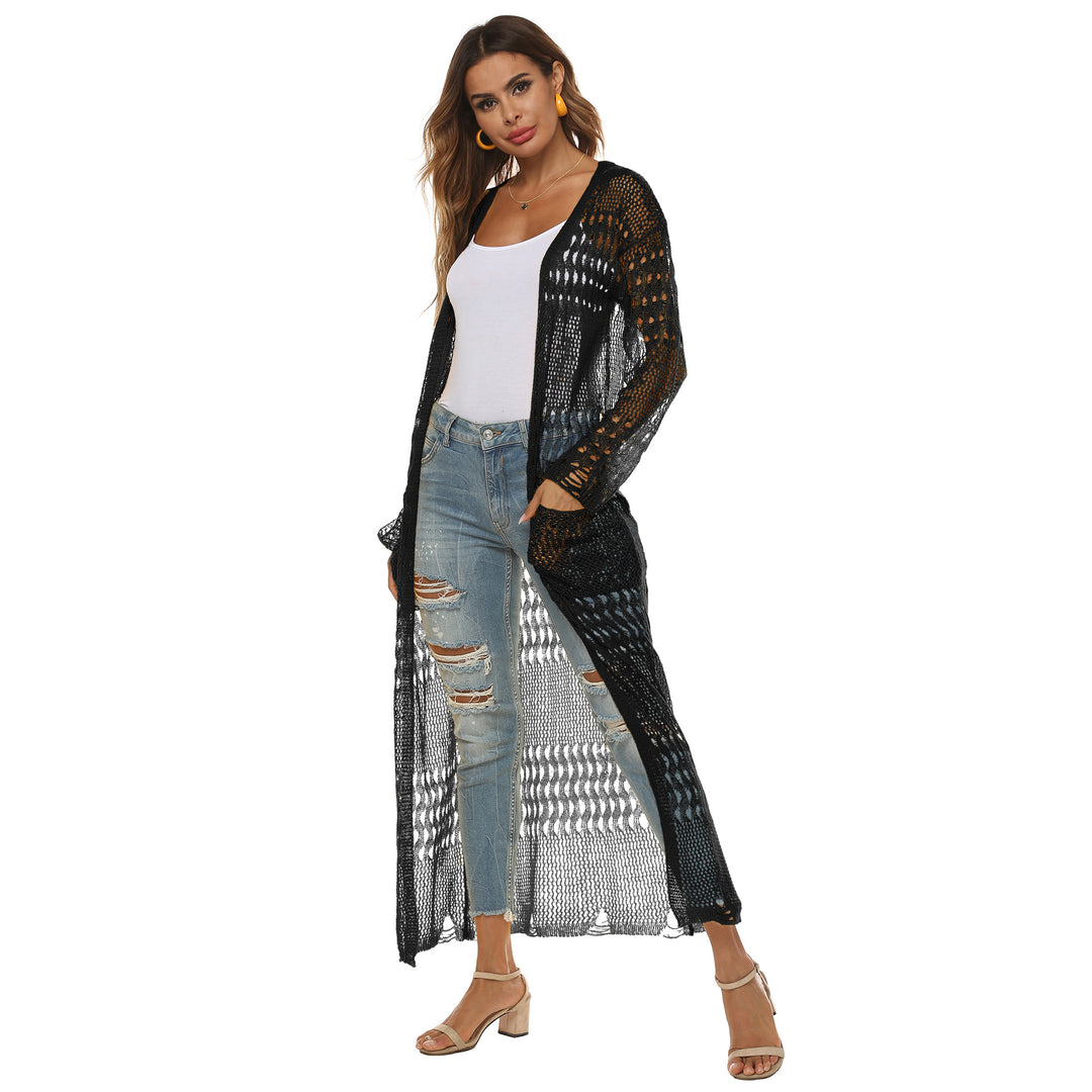 Women Lightweight Long Knit Duster Cardigan Lune London