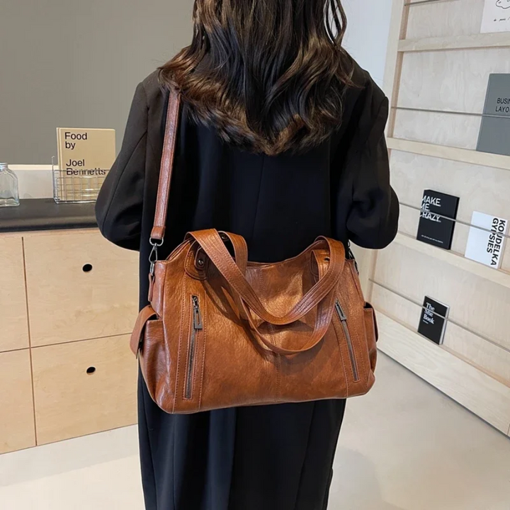 Lune London | Stylish Leather Handbag with Zipper