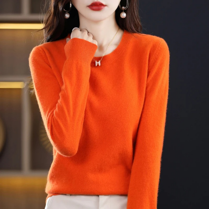 Lune London | Women's Cashmere Sweater Classic Round Neck Soft Stylish