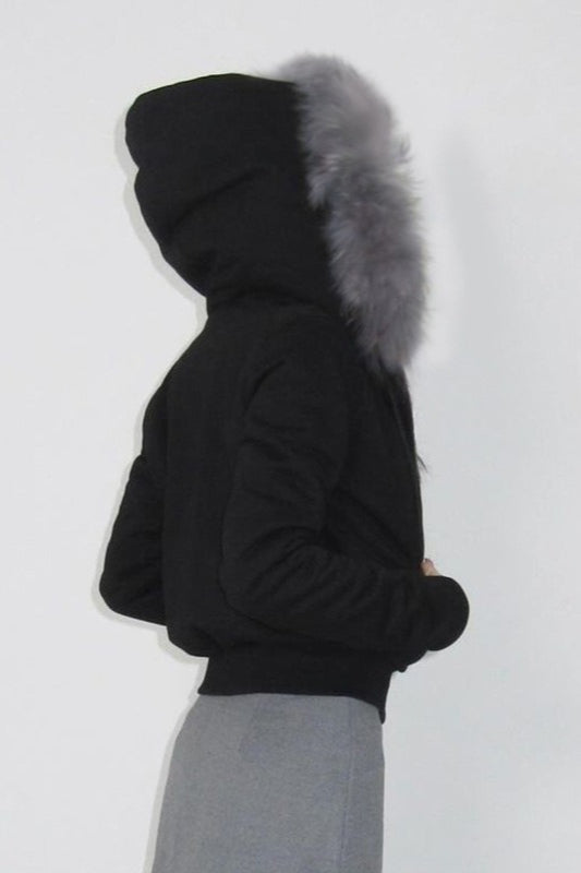 Lune London | Trim Hooded Zip Waist Jacket