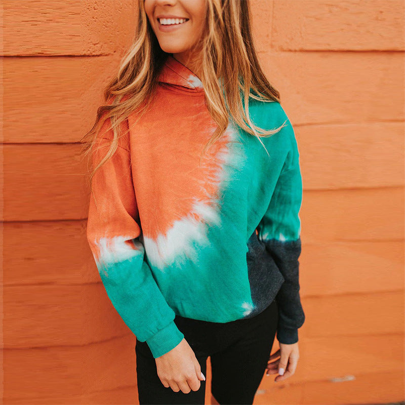 Sweat à capuche surdimensionné pour femmes avec un design tie-dye à la mode Chic & Stil