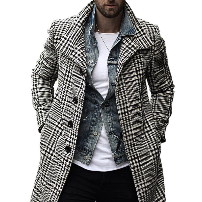 Elegant checked coat for men with a modern cut Lune London