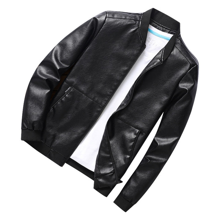Elegant synthetic leather jacket for men with a modern fit and practical pockets Lune London