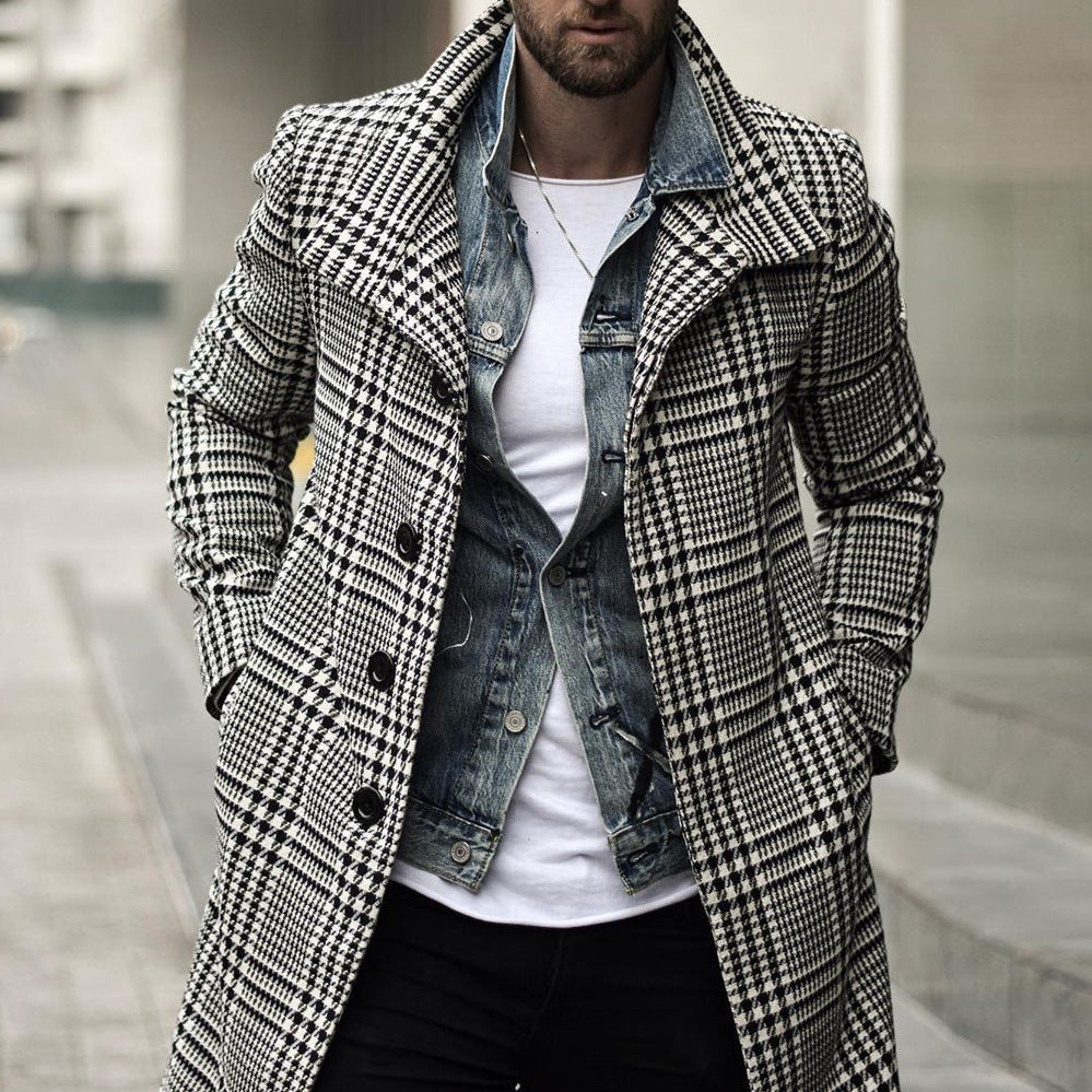 Elegant checked coat for men with a modern cut Lune London