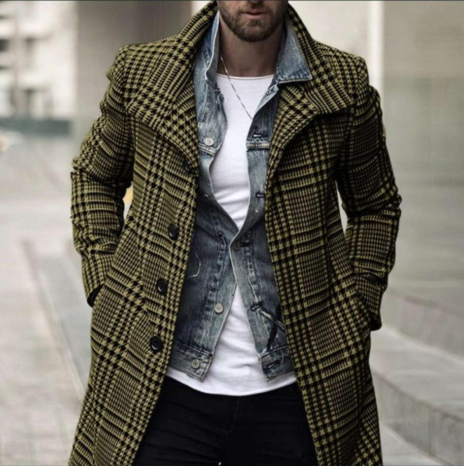 Elegant checked coat for men with a modern cut Lune London
